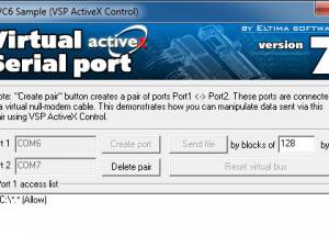Eltima Virtual Serial Port AX Control screenshot