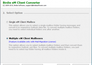 software - eM Client to Outlook 2.0.1 screenshot