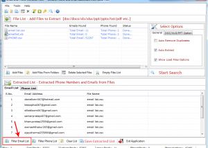 Email and Phone Extractor Files screenshot