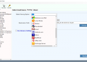 software - Email Backup Wizard 9.2 screenshot
