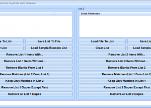 Email Compare and Remove Duplicate Lists Software screenshot