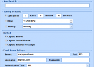 software - Email Screenshot Automatically Software 7.0 screenshot