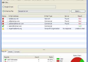 software - eMail Verifier 3.8.6 screenshot