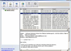 software - emails data recovery software 1.7 screenshot