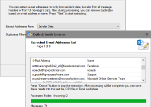 software - Emails Extractor for Outlook 2.5 screenshot