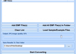 EMF To JPG Converter Software screenshot