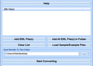 EML To MSG Converter Software screenshot