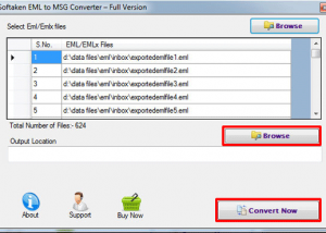 software - EML to MSG Migration 1.0 screenshot