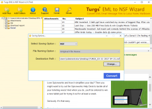 software - EML to NSF Wizard 2.0 screenshot