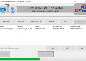 software - EMLX to EML Converter 1.0 screenshot