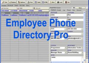 software - Employee Phone Directory Pro 3.2b screenshot