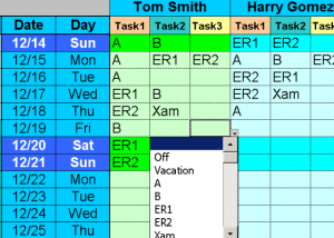 software - Employee Task Scheduling for One Year 1.46 screenshot