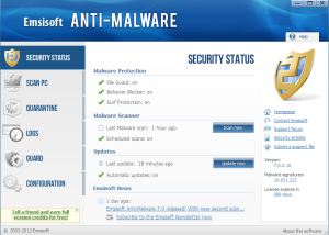 Emsisoft Anti-Malware screenshot