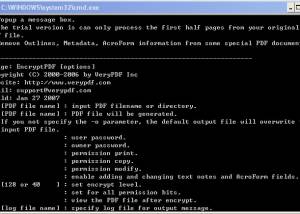 software - Encrypt PDF Command Line 2.31 screenshot