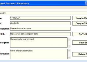 Encrypted Password Repository screenshot