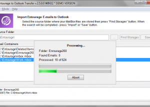 software - Entourage to Outlook Transfer 5.3.3.2 screenshot