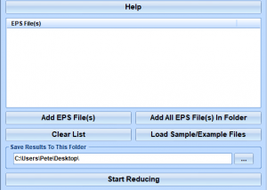 EPS File Size Reduce Software screenshot