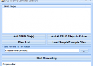 software - EPUB To DjVu Converter Software 7.0 screenshot