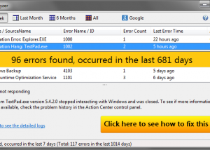 software - Error Analyzer 2.0 screenshot