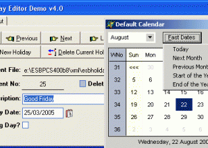 software - ESBPCS-Dates for VCL 6.9.0 screenshot