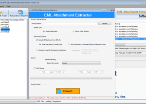 software - eSoftTools EML Attachment Extractor 2.5 screenshot