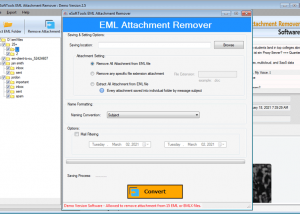 software - eSoftTools EML Attachment Remover 2.5 screenshot