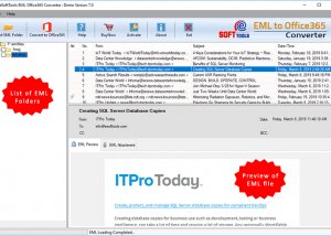 software - eSoftTools EML to Office 365 Converter 7.0 screenshot