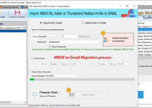 software - eSoftTools MBOX to Gmail Converter 2.0 screenshot