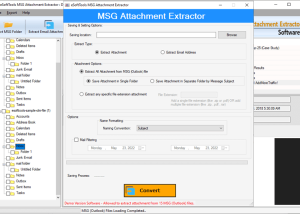 software - eSoftTools MSG Attachment Extractor 2.5 screenshot