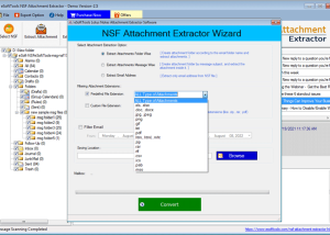 eSoftTools NSF Attachment Extractor screenshot