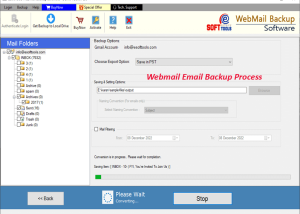 software - eSoftTools Webmail backup software 2.0 screenshot