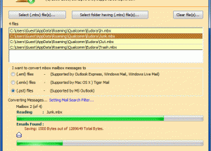 software - Eudora MBX Converter 2.1 screenshot