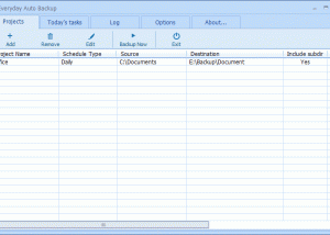 software - Everyday Auto Backup 3.5 screenshot