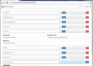 software - EveryPass 1.2 screenshot