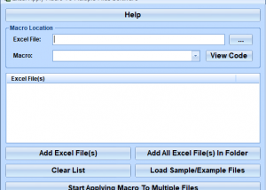 software - Excel Apply Macro To Multiple Files Software 7.0 screenshot