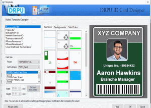 Excel Bulk ID Badges Designing Software screenshot