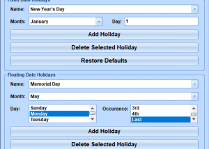 Excel Calendar Template Software screenshot