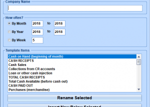 software - Excel Cash Flow Template Software 7.0 screenshot