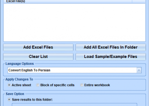 Excel Convert Files From English To Persian and Persian To English Software screenshot