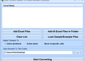 Excel Convert Letters To Phone Numbers Software screenshot