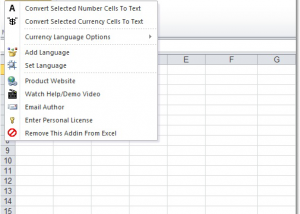 software - Excel Convert Numbers To Text Software 7.0 screenshot