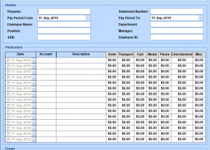 Excel Expense Report Template Software screenshot