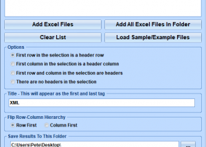 Excel Export To Multiple XML Files Software screenshot