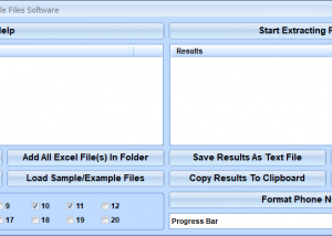 Excel Extract Phone Numbers From Multiple Files Software screenshot