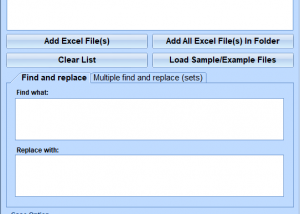 software - Excel Find and Replace In Multiple Files Software 7.0 screenshot