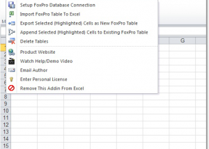 Excel FoxPro Import, Export & Convert Software screenshot