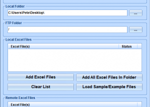 software - Excel FTP Software 7.0 screenshot