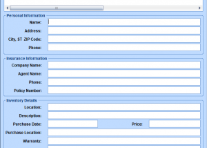 software - Excel Home Inventory For Insurance Purposes Template Software 7.0 screenshot