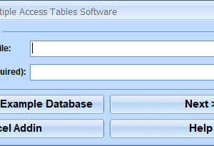 Excel Import Multiple Access Tables Software screenshot