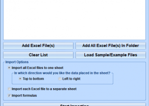 Excel Import Multiple Excel Files Software screenshot